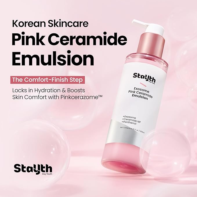 Barrier Pink Milk Lotion, Hydrating Face Moisturizer for Dry Skin, Korean Skincare Ceramide Lotion with Exosome & Vitamin B12, Lightweight Milky Moisturizer, 200ml