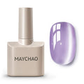 MAYCHAO 15ML Silk Light Purple Cat Eye Gel Nail Polish 1Pc Glassy Lilac Dream Cat Eye Holographic Magnetic Gel Polish Soak off Nail Polish for Nail Art Manicure Salon DIY at Home, 0.5 OZ