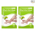 Magik Foot Peeling Mask Baby Soft Cracked Heels Remove Dead Skin Calluses (Olive, 2 Pairs)