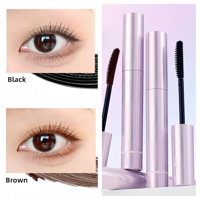 Mascara with Special Brush Separates Lashes for Definition, Smudge-Proof, No Clumping,Waterproof, Long-Lasting, Natural Look (Black)