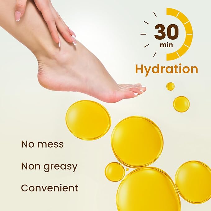 Hydrating Foot Mask for Dry Cracked Feet, Restoring & Hydrating Socks with Shea Butter, Jojoba Oil & Vitamin E, Feet Mask for Women & Men Foot Care (6 Pairs)