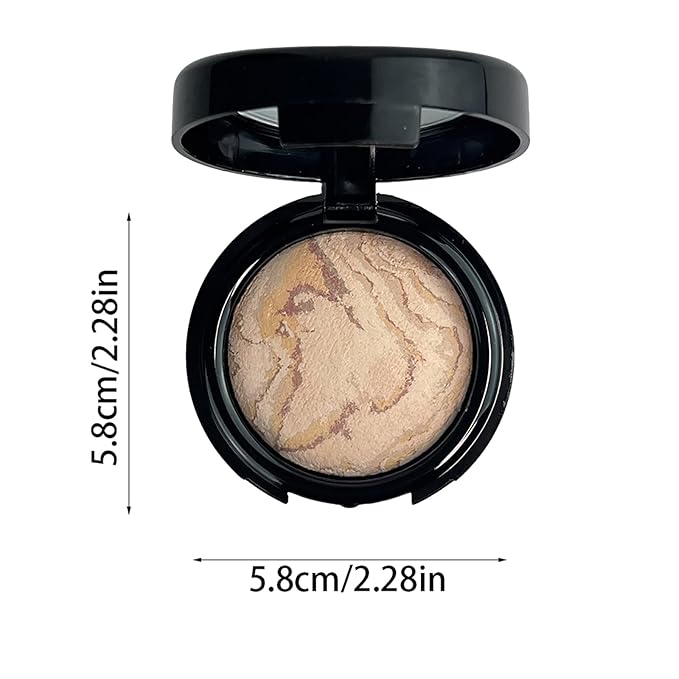 K'APEINE Baked Powder Foundation, Oil Control Correcting Foundation Matte Natural Finish Smooth Lightweight Setting Powder Palette Brighten Color Correcting Powder Foundation for Women-02#