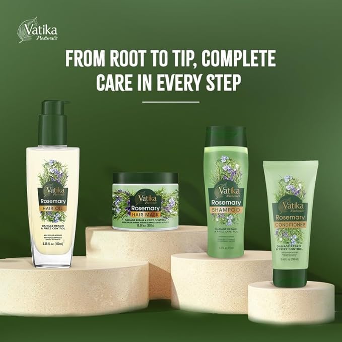 Vatika Naturals Rosemary Conditioner, 280 g, Conditioner for dry hair, Anti-dandruff conditioner, Promotes Hair Growth, Nourishes & Conditions Hair, Infused with Rosemary oil