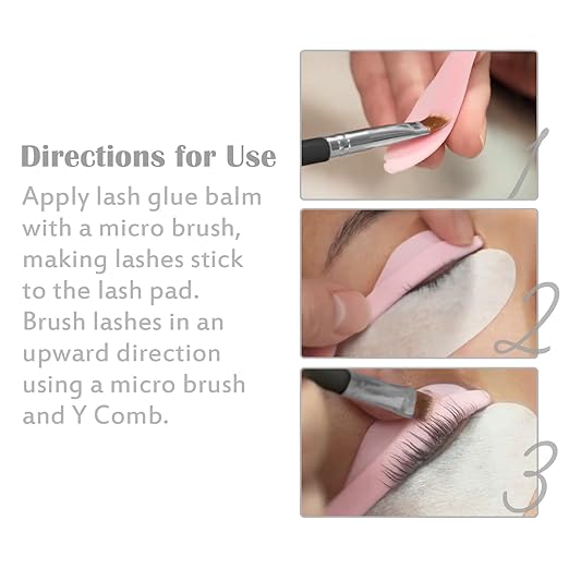 Libeauty Lash Lift Balm Lash Lift Glue Adhesive Strong Sticky Fruit Flavor Eyelash & Eyebrow Perm Glue Balm Brow Lamination Gel (White Peach, 10g/0.35oz)