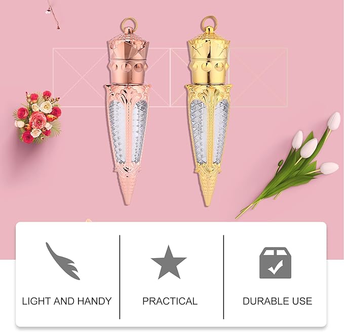 FRCOLOR Refillable Lip Gloss Tubes Set 10Pcs Radish Design Compact Empty Lip Balm Containers Leak-Proof Diy Portable Makeup Accessories