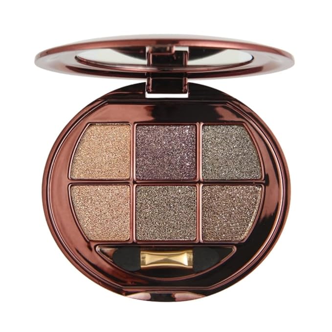 Shimmer Eyeshadow Palette, Warm Neutral Eye Shadow, Gold Bronze Brown Glitter Eyeshadow, Metallic Sparkle Makeup, Smooth Blendable Long Lasting Eyeshadow Palette for Everyday Glam Smokey Look 05