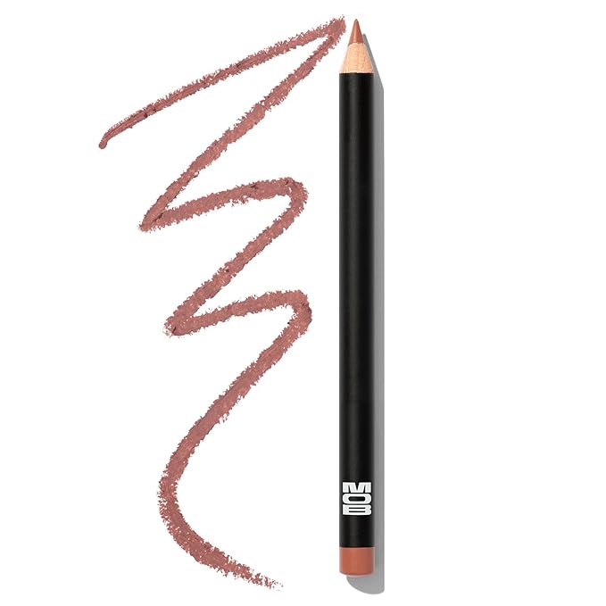 MOB Beauty Smooth Precision Waterproof Lip Liner, M1990 Cool-Toned Neutral, 100% Natural Formula Long-Wearing Lip Pencil, Plastic-Free, Vegan, Cruelty Free