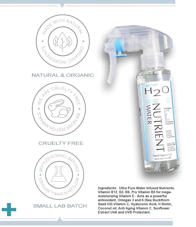 Anti Aging Lightweight Hydrating Mist For Hair, Face, Skin, Vitamin C Toner + Hyaluronic Acid serum, Maximum Clinical Strength made by a Stanford Ph.D Doctor!