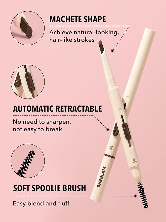 SHEGLAM Better Brows Long Lasting Eyebrow Pencil Dual, Waterproof-Espresso