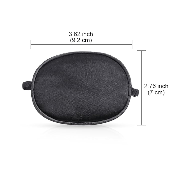 Pure Silk Eye Patch For Adults, Amblyopia Obscure Astigmatism Training Strabismus Correction Black