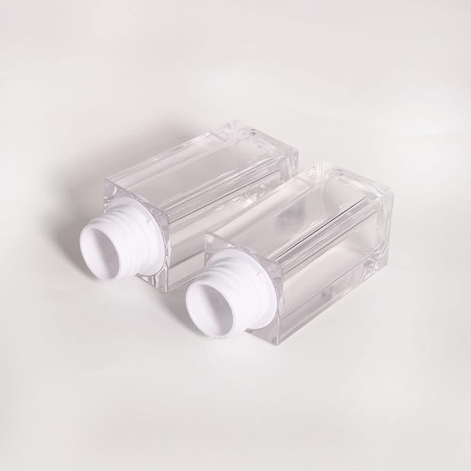 24pcs 5ml Empty square pink lipgloss tubes bulk wholesale with big wand lipgloss containers