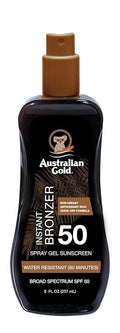 Australian Gold Spray Gel Sunscreen with Instant Bronzer SPF 50, 8 Ounce | Moisturize & Hydrate Skin | Broad Spectrum | Water Resistant,B07DG52KLY