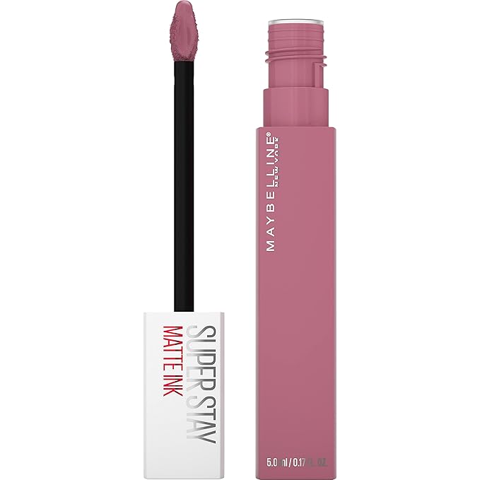 MAYBELLINE Super Stay Matte Ink Liquid Lipstick Makeup Long Lasting High Impact Color Up to 16H Wear Dreamer Warm Pink Neutral and Revolutionary Light Mauve Pink