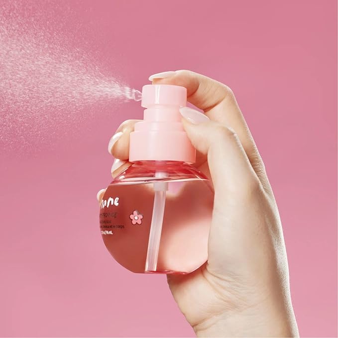 Mane Fruity Floral Hair and Body Mist - Lychee, Rose + Vanilla Body Spray & Hair Perfume - Hydrating & Non-Sticky Formula - Layerable Travel Size Fragrance Mist - Pinky Promise (3.4 oz)