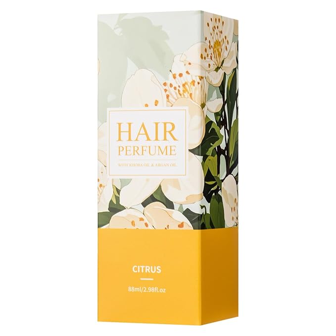 Long Lasting Floral Hair Mist with Orange Blossom and Rose Essential Oils 2 Oz Perfume Spray for Hair Orange One Size