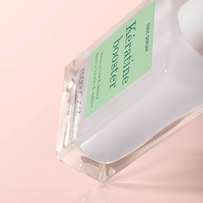 Manucurist - Keratin Clear Nail Care Serum – Nail Strengthener for Damaged Nails, Lightweight Fast-Absorbing Formula, Glossy Finish, Plant-Based Keratin, Biotin & Vitamin C, Nail Hardener Effect