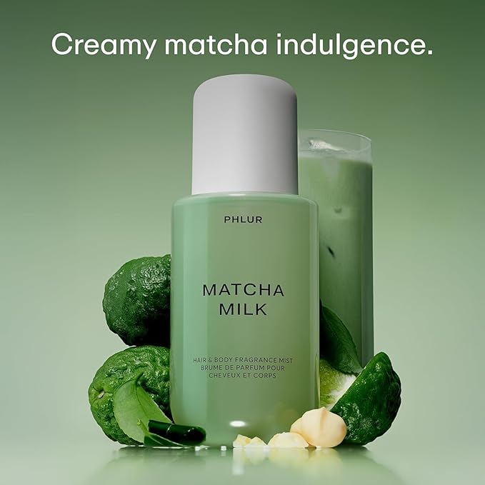 PHLUR Berry Matcha Latte Body Mist Set, 8 Fl Oz Each ($78 Value) - Hair and Body Perfume for Women