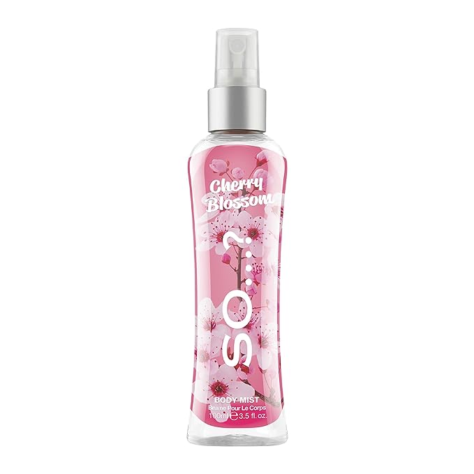 Cherry Blossom Body Mist by So…? - Floral Perfume for Women - Peach, Rose, Cedarwood Notes - Body Spray - Gifts for Women - 3.5 oz