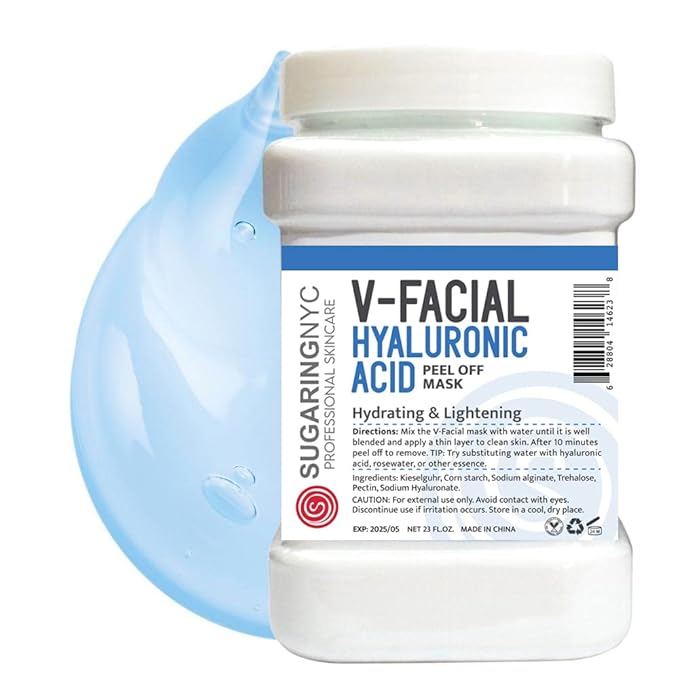 Vajacial Jelly Mask Peel-Off Bikini, Underarms Area Peel Mask - Hyaluronic Acid - Professional Size 23oz by Sugaring NYC
