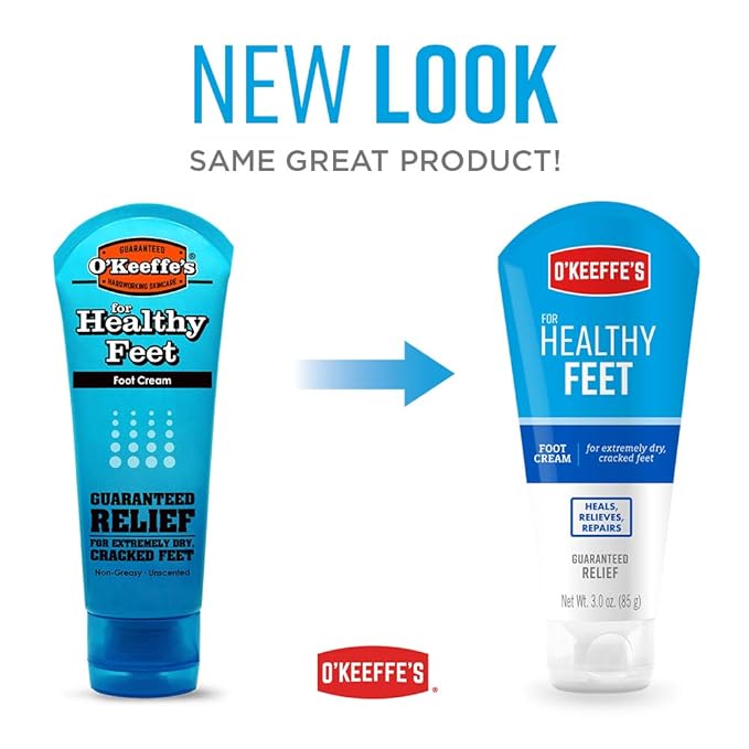 O'Keeffe's K0280004-4 Healthy Feet Foot Cream Tube (4 Pack), 3 oz