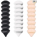 24 Pieces Powder Puff, Triangle Makeup Puff Cotton Powder Face Washable Body Powder Puff for Loose Powder Body Cosmetic Foundation Sponge Makeup Tool (8B8W8N)