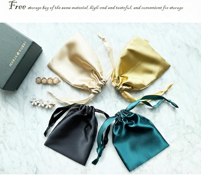 [1 Pack] QSYW Sleep Masks, Satin Eye Mask for Sleeping - Silky Eye Masks Bulk with Storage Bag & Elastic Strap,Beige