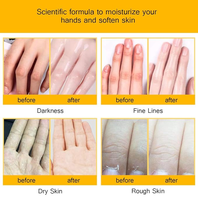 MOND'SUB 5 Pairs of Honey and Almond Best Hydrating Hand & Nail Mask - Best Deep Moisturizing Gloves for Dry Hands