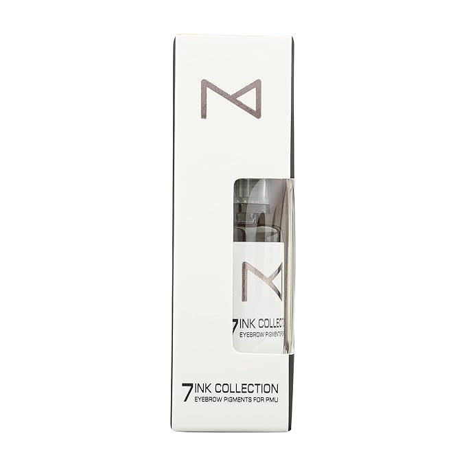 M - 7Ink Seven Colors Liquid Pigment Ink for Eyebrow Tattoo - Permanent Makeup Microblading Supplies Kit - Machine Use - Microshading - No Mixing Professionals Only -10ml (Single, Dark Brown)