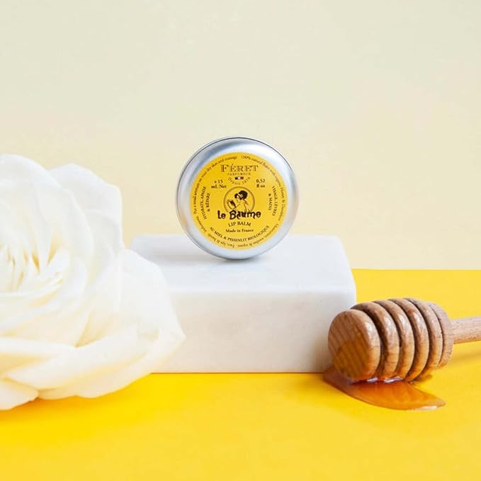 Feret Parfumeur Le Baume Multi Purpose Balm – Rose Poudré - Deeply Hydrating Moisturizer for Dry Cracked Skin, Lips & Cuticles - Natural Lip Balm with Shea Butter & Honey -Pack 2-15ml/.52 Ounce