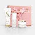 Ganoderma Peptide Brightening Repair Gift Set, with Foaming Cleanser, Face Serum, Cream, Hydrating, Soothing for Sensitive Skin