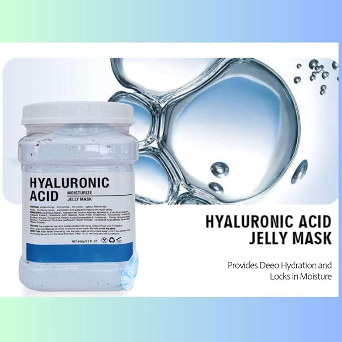 Hyaluronic Acid Jelly Mask – Professional Gel Face Mask for Facials, Vajacial Mask Treatment, Mascarilla Hiroplastica Facial, Hydrating Skincare Mask