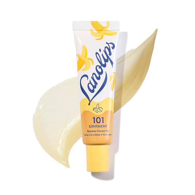 Lanolin 101 Multipurpose Ointment - Lanolin Lip Balm & Healing Ointment for Skin Barrier Repair - Moisturizer for Dry Lips, Cuticles & Elbows - No Petroleum Formula - Banana Cream Pie (0.35 oz)