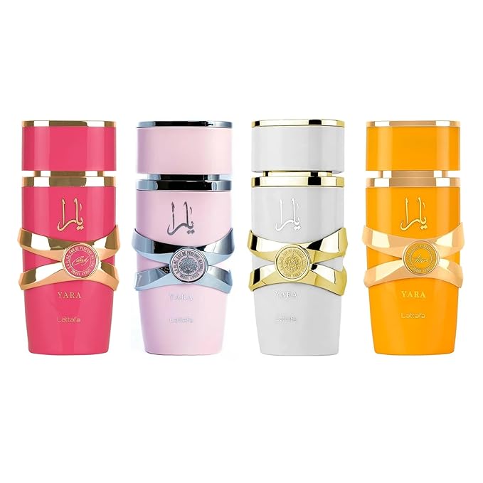 Lattafa Yara Collection – 4 × 5 ml Eau de Parfum Gift Set for Women (Yara + Yara Moi + Yara Tous + Yara Candy)