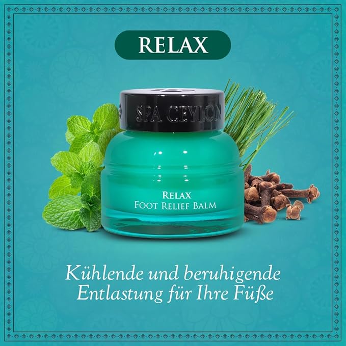 SPA CEYLON RELAX Foot Relief Balm | Instant Cooling & Soothing | relief for tired & fatigued feet | Hydrating | Suitable for all skin types