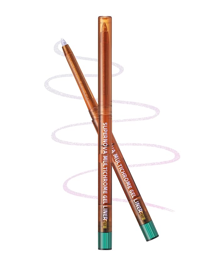 Chameleon Gel Eyeliner Pencil-1pcs Silver Pink Metallic High Pigmented Glitter Eye Liner Pen, Long Lasting Waterproof, Color Changing Shimmer Eyeshadow Pencil, Christmas Makeup Gift for Women-06