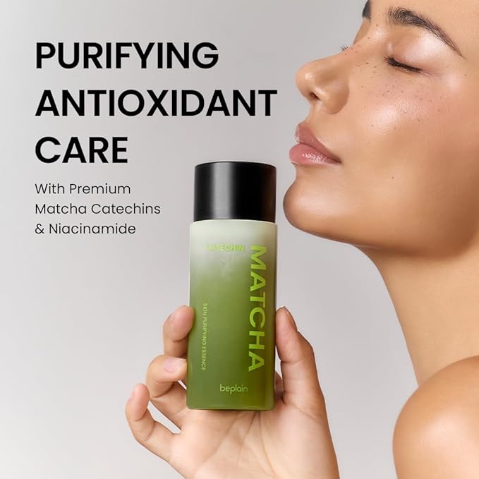 beplain Matcha Catechin Skin Purifying Essence for Face | Hydrating & Balancing Facial Essence for Glowy, Healthy Skin | Suitable for Sensitive Skin | K-Beauty (5.07 fl oz / 150 ml)