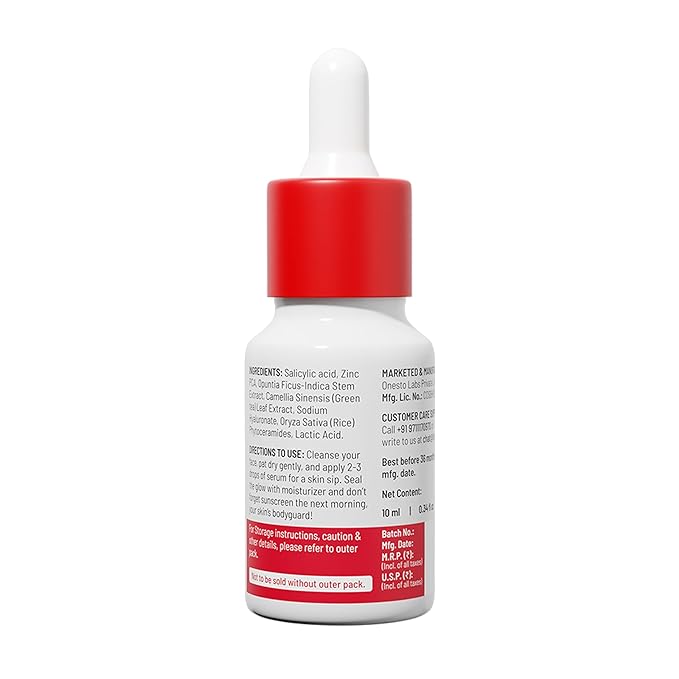 Chemist At Play 2% Salicylic Acid Face Serum | Treats Active Acne | Controls Excess Oil | Fades Acne Marks | Improves Skin Texture | 10ml