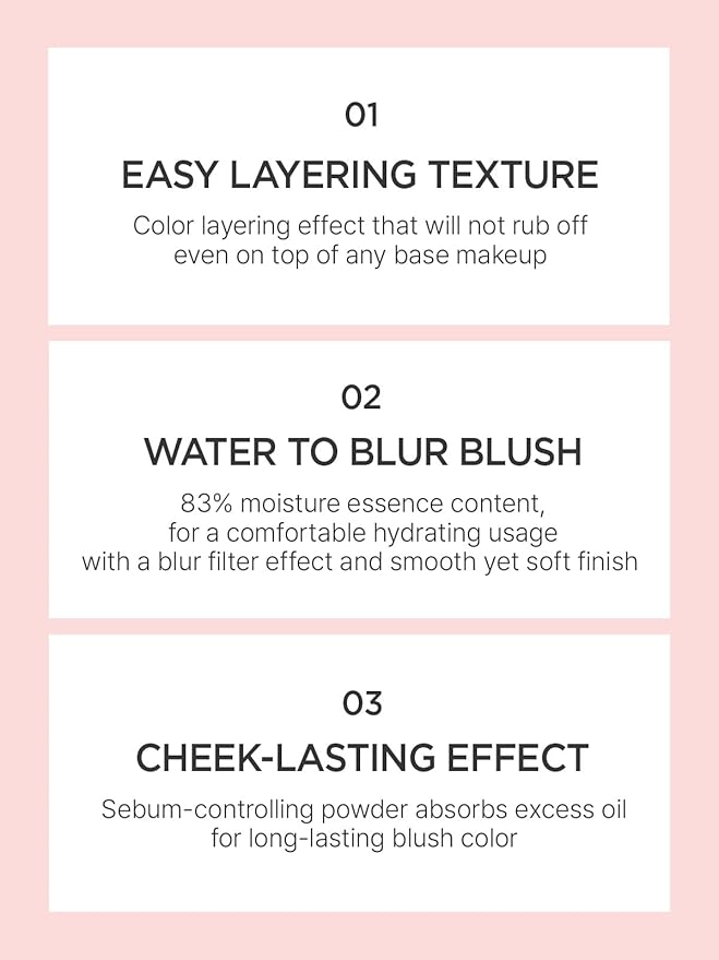 JUNG SAEM MOOL Artist Cushion Blush | Easy to Blend with Puff, Buildable Liquid Blush for Cheeks with a Natural & Matte Finish, Korean Makeup (Blur | Nutty Rose)