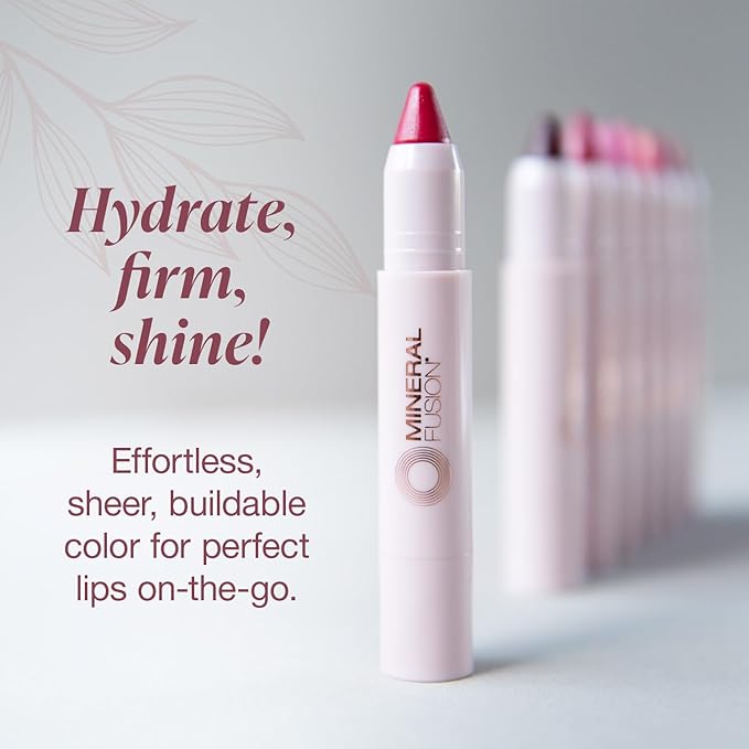 Mineral Fusion Sheer Moisture Lip Tint, Glisten, 0.1 Ounce (Packaging May Vary) (Pack of 2)