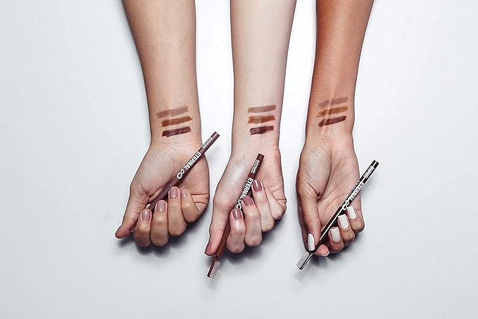 Eternal Automatic Water Resistant Eyebrow Liner with Shaping Comb – Long Lasting, Professional and High Precision Brow Definer with No Sharpening, Retractable Twist Up Mechanism (Light Brown)