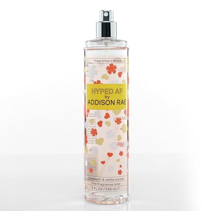 Addison Rae Fragrance Hyped - Fragrance Mist for Women - Woody Citrus Scent - Opens with Mandarin and Blood Orange - Vegan, Cruelty Free - 236 oz