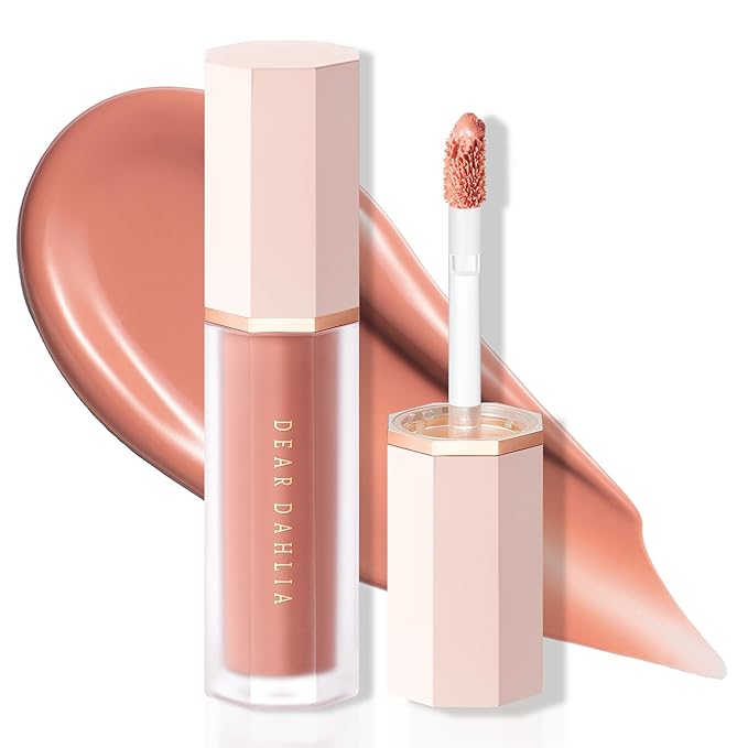 DEAR DAHLIA Petal Drop Liquid Blush (Glory) - Natural Dewy Glow Serum Blush, Buildable & Blendable, Sheer Watercolor Finish, Vegan Korean Makeup for Cheeks, 0.14 oz