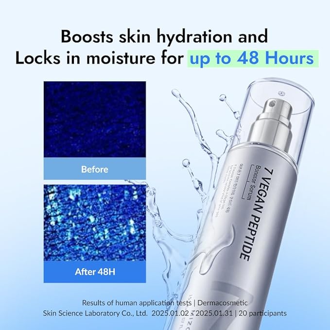 MIZON 7 Vegan Peptide Booster Serum | Korean Peptide Serum for Wrinkles, Pores & Hydration | Hyaluronic Acid Face Serum, Gentle Anti Aging for Sensitive Skin | 5.07 fl oz