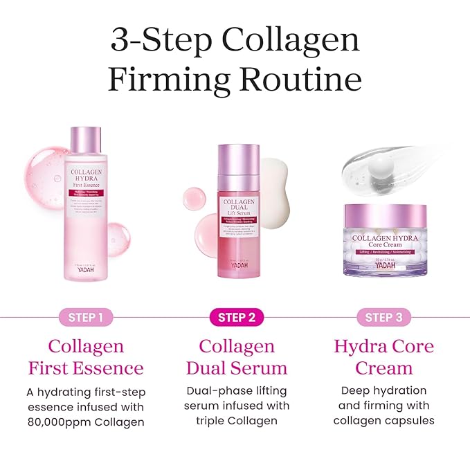 YADAH Collagen Dual Lift Serum 1.69 fl oz - Dual Formula in One with Vitamin C, Hydrolyzed Collagen, Spilanthol and Pure Collagen. Instant Firming and Lifting with Deep Hydration.