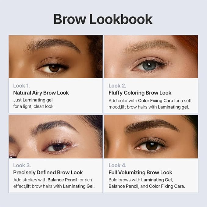 Espoir Laminating Eyebrow Clear Gel, Easy Shaping with Uniquely Designed Applicator, Long-Lasting & Smudge-Free, Non-Sticky and Lightweight Formula, Natural Look, Vegan, Festival Essentials, 0.1 fl oz