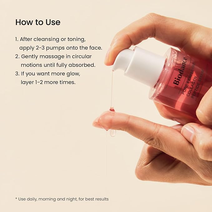 BIODANCE Pore Perfecting Collagen Peptide Serum, Skin Firming & Radiance, Plumping, Pore Care, Makeup Prep Serum for All Skin Types, Korean Skin Care, Mothers Day Gifts | 1.01 fl.oz
