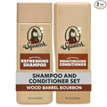Dr. Squatch Men's Natural Shampoo and Conditioner Set – Sulfate & Paraben Free Natural Shampoo and Conditioner for Men – Scalp Nourishing Formula – Wood Barrel Bourbon (11 fl oz, 2-Pack)