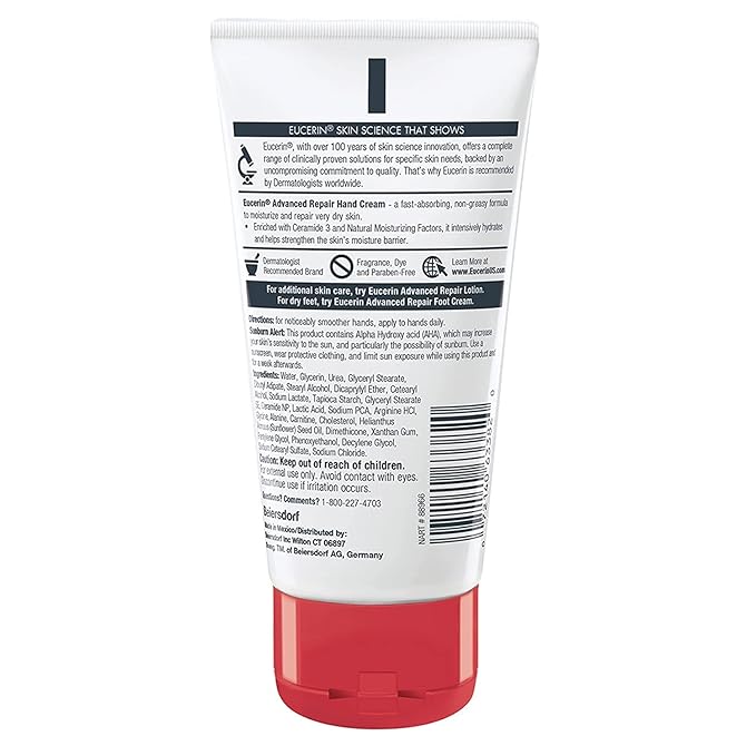 Eucerin Advanced Repair Hand Creme 2.7 oz ( Pack of 4)