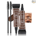 BINGBRUSH 2 Pcs Thickening Brow Mascara, Extreme Hold Tinted Eyebrow Gel, Waterproof Smudge-proof Professional Brow Color Kit, Eyebrow Makeup Set (120# Brunette)