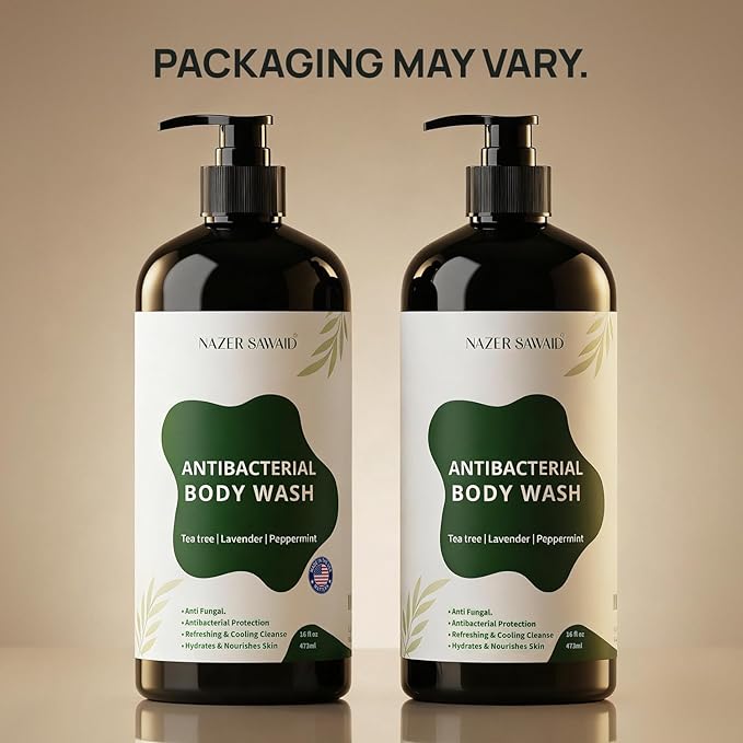 Tea Tree Antifungal Body Wash – Antibacterial Soap for Jock Itch, Back Acne, Eczema & Body Odor – Peppermint & Lavender – For Men & Women – All Skin Types – 16 Oz
